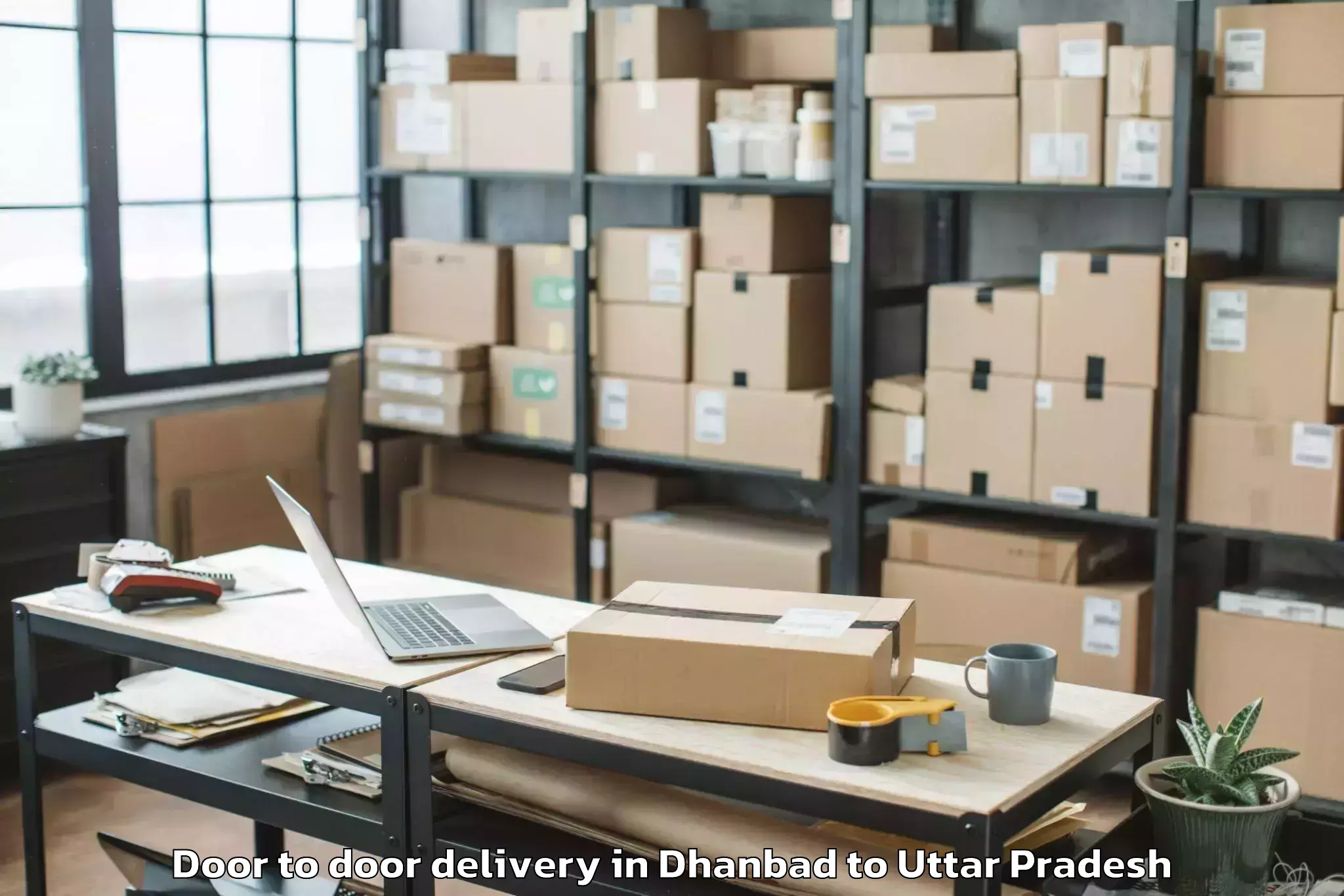 Easy Dhanbad to Atraulia Door To Door Delivery Booking